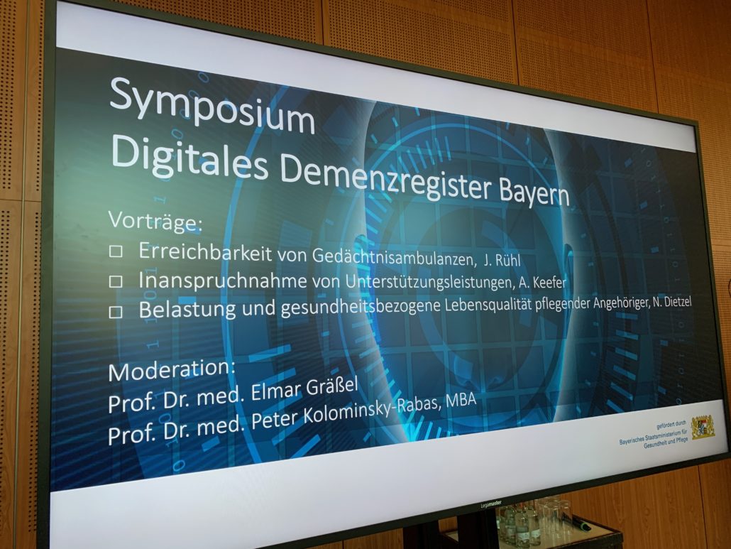 Symposium Übersichtfolie mit allen Vortragstiteln auf dem 11. Kongress der Deutschen Alzheimer Gesellschaft in Mühlheim an der Ruhr.