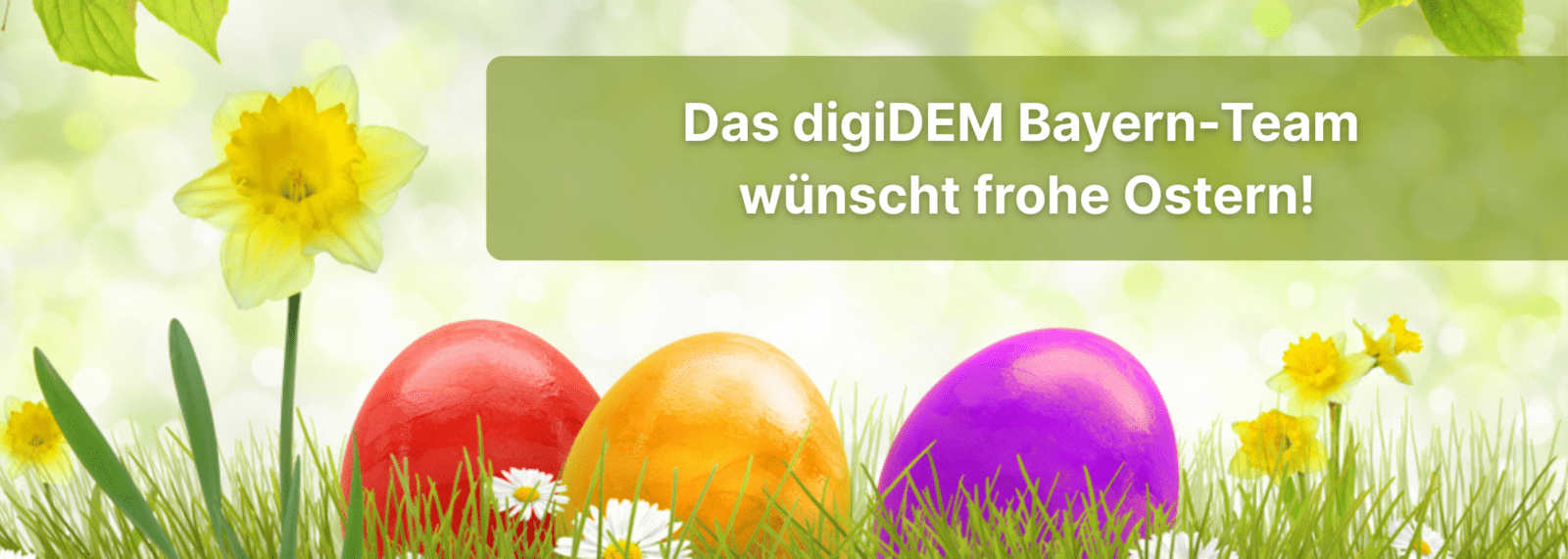 digiDEM Bayern wünschen Ihnen ein frohes und gesegnetes Osterfest 2025!