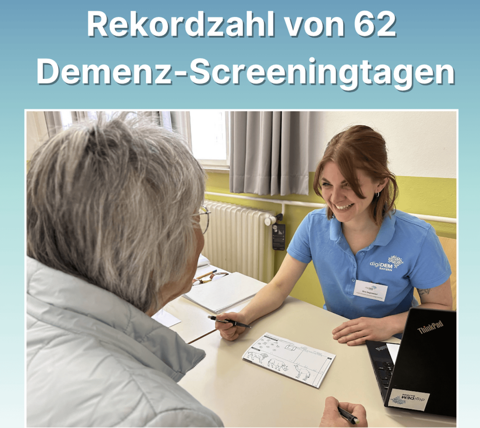 digiDEM Bayern mit Rekordzahl an Demenz-Screeningtagen 